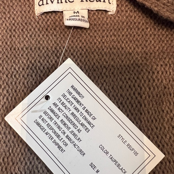 Divine Heart Open Front Cardigan Sweater, Sz:Medium - Picture 4 of 6